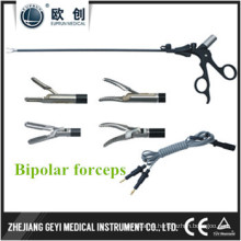 Pinzas bipolares aisladas laparoscópicas de doble acción 5 mm con cable